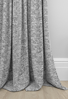 Crushed Velvet, Silver Grey - Made to Measure Curtains
